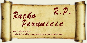 Ratko Peruničić vizit kartica